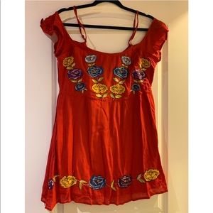 Off the shoulder mini dress